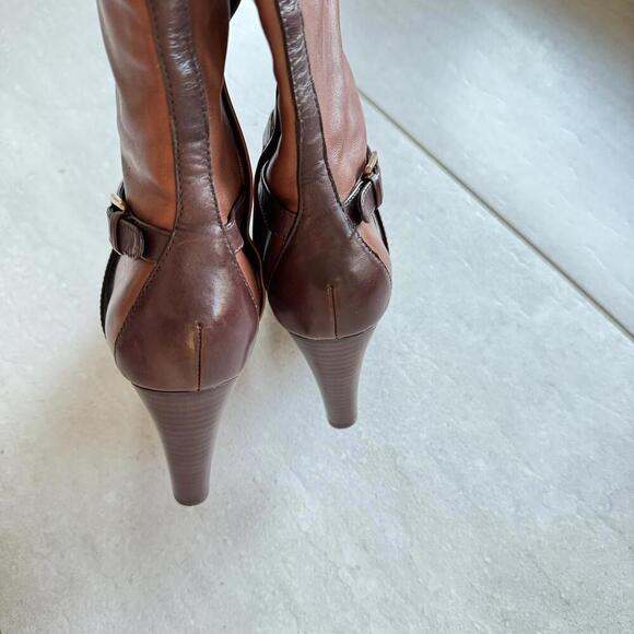 Cole Haan Air Chestnut Leather Knee High Boots Size 7B - Picture 4 of 11